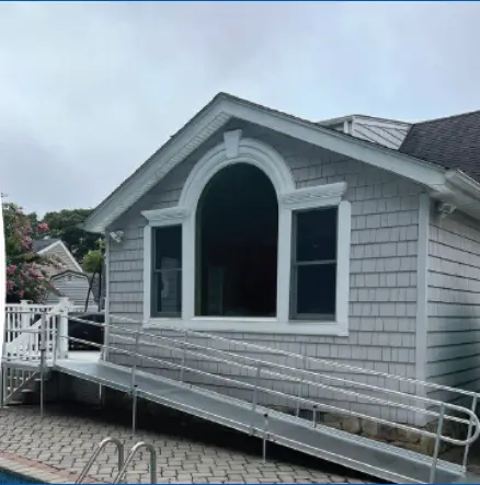 A home wheelchair ramp installation